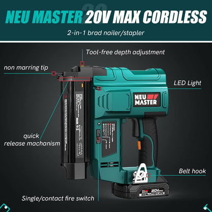 Neu Master Cordless Brad Nailer NBV5040
