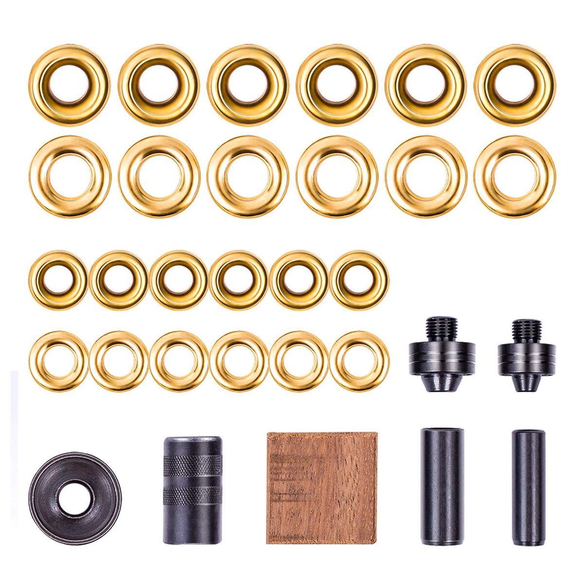 Neu Master Grommet Kit NH1003K, 3/8" and 1/2" Solid Brass Grommets